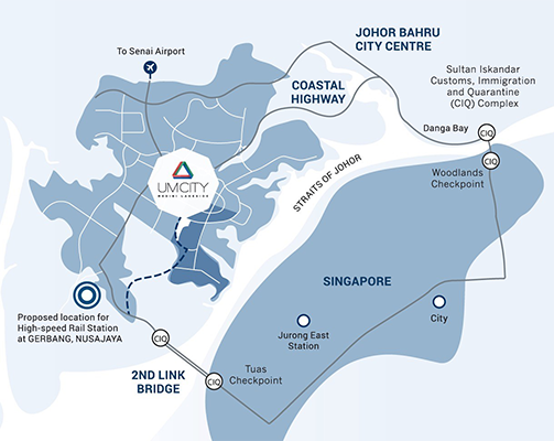シンガポールとのアクセスは抜群。経済特区内の物件でブランド力も高い