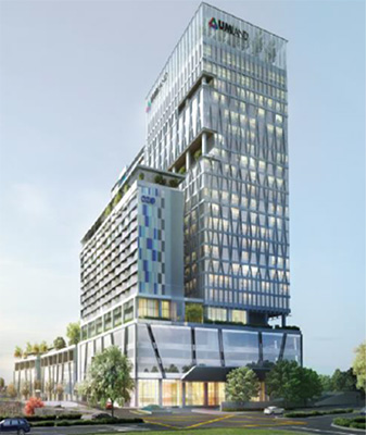 経済特区内の建物に求められる機能性を備えたオフィス棟