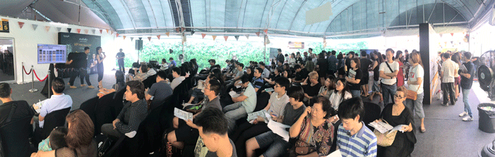 2017年6月に行われた現地プリセールス風景