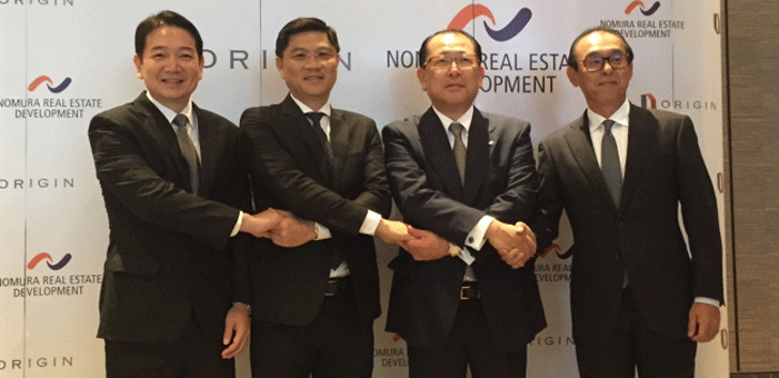 今年7月に野村不動産とオリジン社が業務提携した時の会見