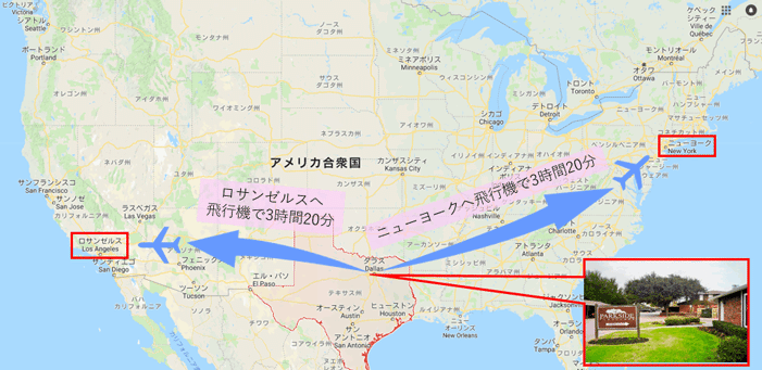 テキサス州ダラスの地図