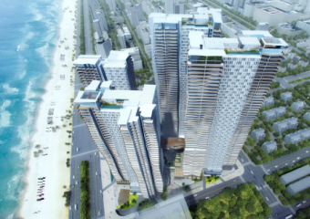 上空から見たWyndham Soleil Da Nang