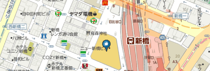 ハロー貸し会議室新橋・地図