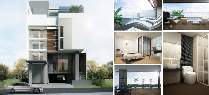 タイ・パタヤの新築不動産ライジングプレイス完成予想図