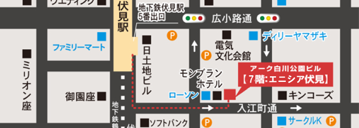 エニシア伏見・地図