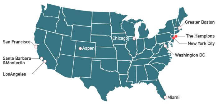 ソフトバンクが認めたCompass社が扱う物件のエリア