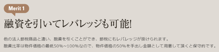 融資を引いてレバレッジも可能