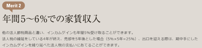 年間5~6%の家賃収入