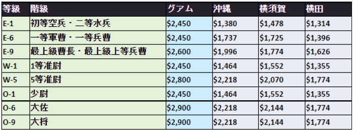 海外駐留住宅補助費