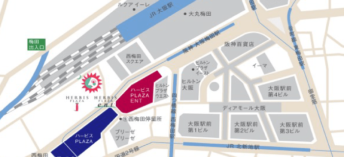 ハービスPLAZA貸会議室・地図